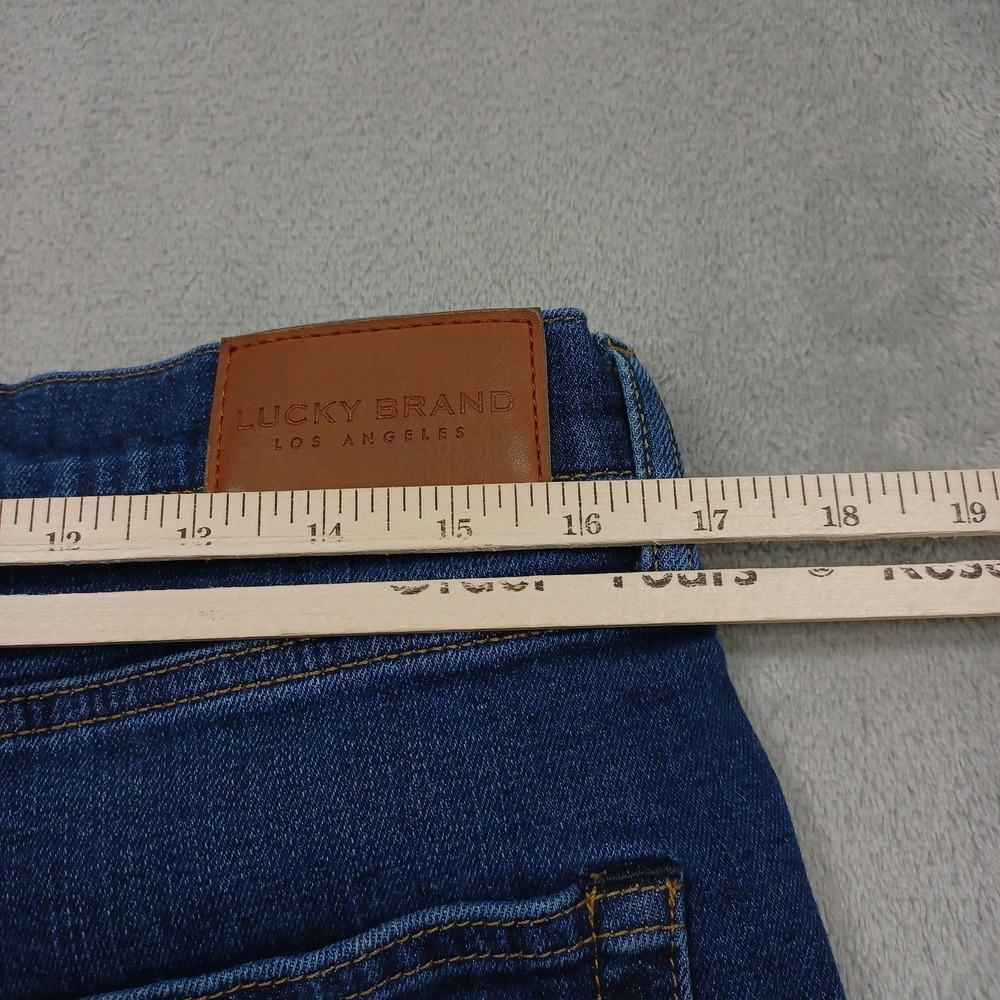 Lucky Brand Jeans Mens 34x32 Blue Denim 410 Athletic Straight Distressed Pocket - Picture 9 of 9